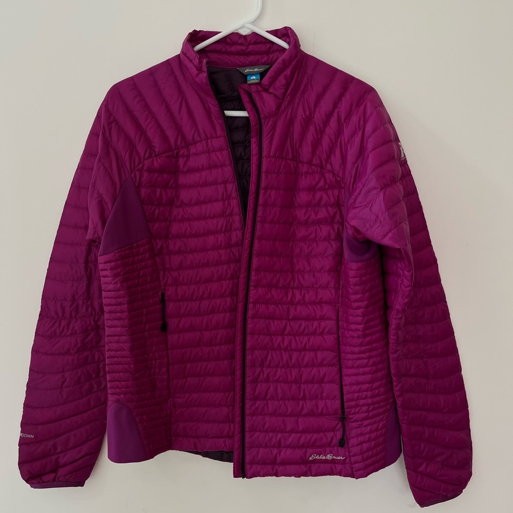 Eddie Bauer Pink Zip Up Puffer